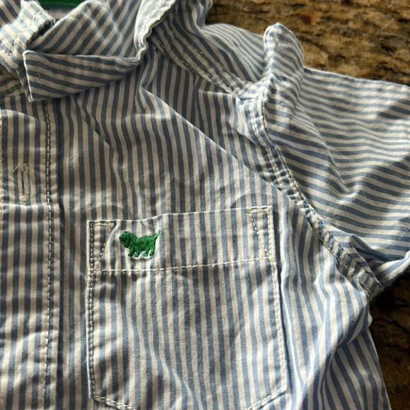 Blue Striped Carters Button Up - Picture 2 of 3